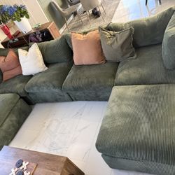 Green Couches Used For About 6 Months 