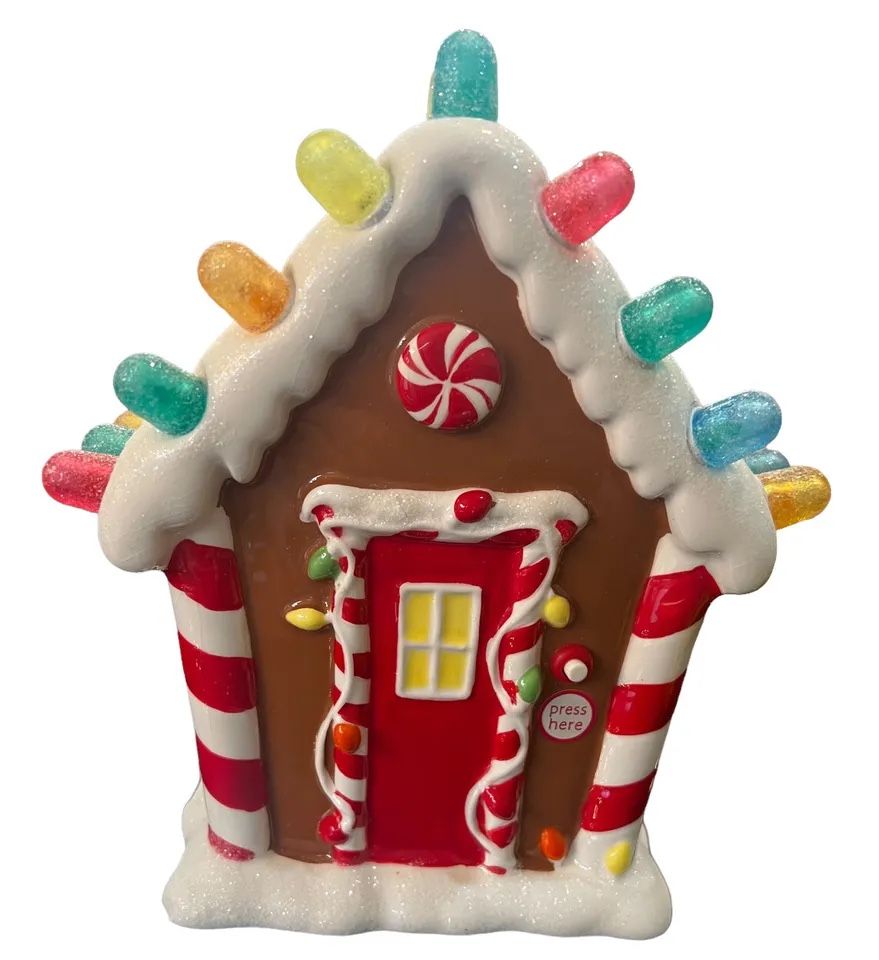 Hallmark Ceramic Light Up Gumdrop Gingerbread House Christmas Nutcracker 2008