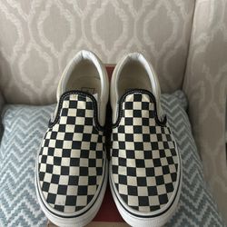 Kids Vans Classic Slip-on  (Checkerboard) Black-white Size 3.0