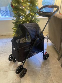 🎄NEW🎄 One Hand Fold Petique Pet Stroller Up To 45 Lbs.
