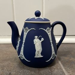 Antique Vintage Wedgwood Jasperware Pottery Ceramic Teapot Wedgewood