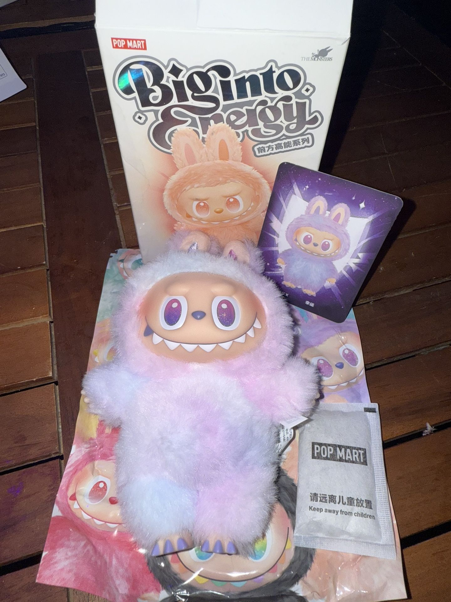 POP MART The Monsters Big into Energy Series-Vinyl Plush Pendant Blind Box, Blin
