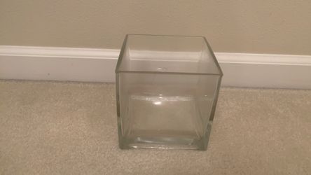 Square Glass Container/Vase