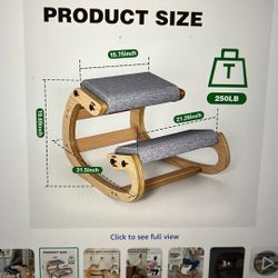 Ergonomic Kneeling Chair with Wooden Frame 