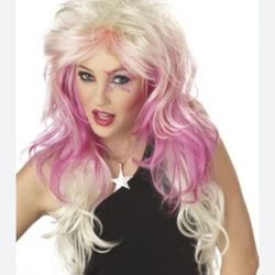 Wig Blone And Pink
