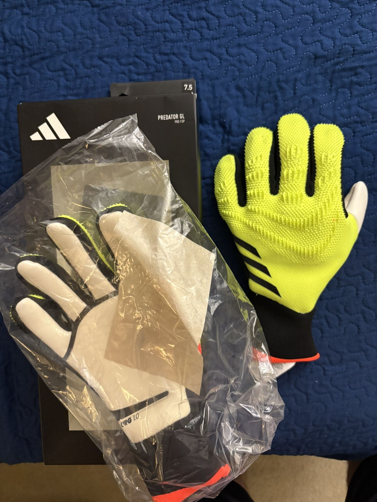 Adidas Predator Pro Fingersave Soccer Goalkeeper Gloves size 7.5