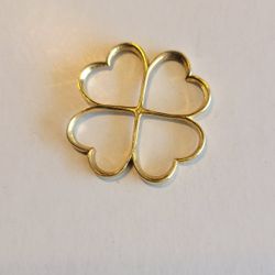Charm, 4 Leaf Clover-Gold