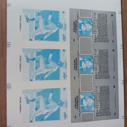 1990 Leaf Frank Thomas Rookie Card Uncut Sheet(3-color/ Black-Blue-Silver)Very Rare 