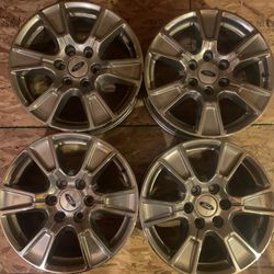 18” chrome stock Ford F-150 wheels
