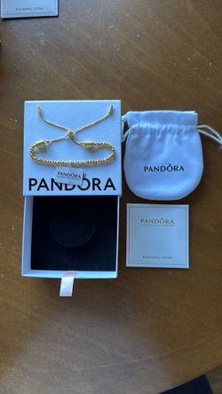 Pandora Gold Plated Adjustable Bracelet with Box