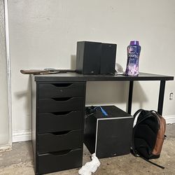 IKEA desk and mirror