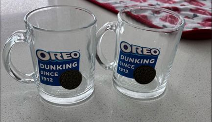 2 OREO GLASS MUGS