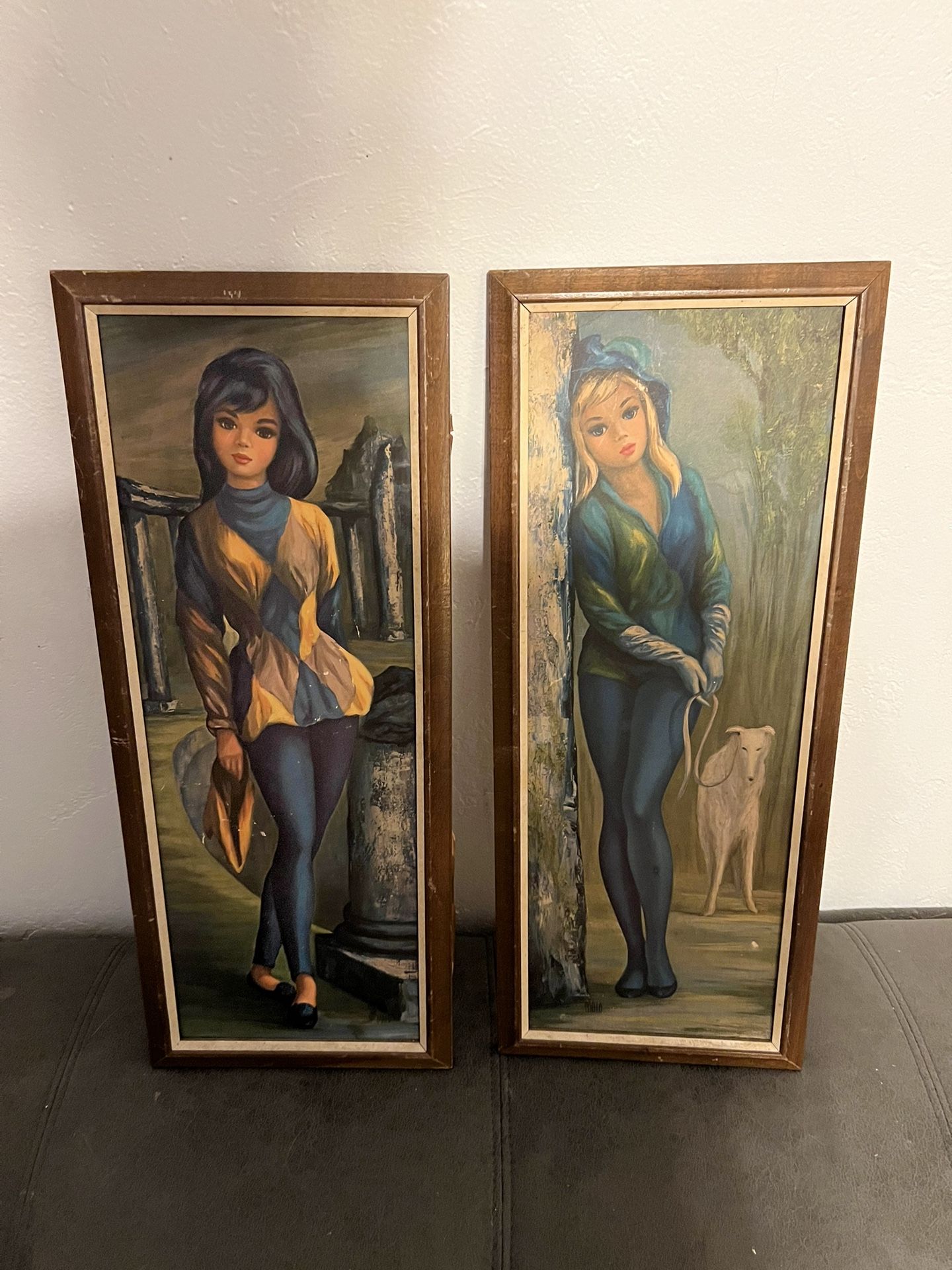 Vintage Maio Framed Prints - Harlequin Girls