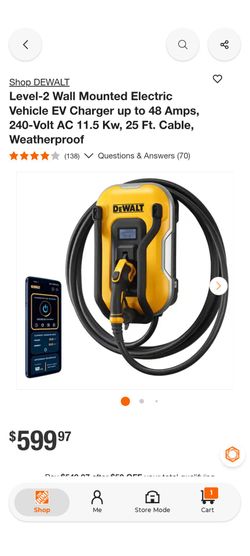 DeWalt EV charger