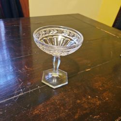Lead Crystal Pedestal Candy Dish. 5.2"