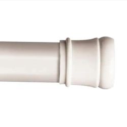 Zenna Home NeverRust 44 in. to 72 in. Aluminum Adjustable Tension Shower Curtain Rod in White