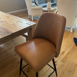 Leather Covered High Chair / Brand New 