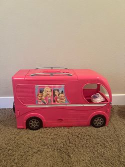 Barbie doll camper, airplane, car, apartment