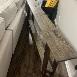 Couch/Console Table - Made With Real Wood! With Outlets. 