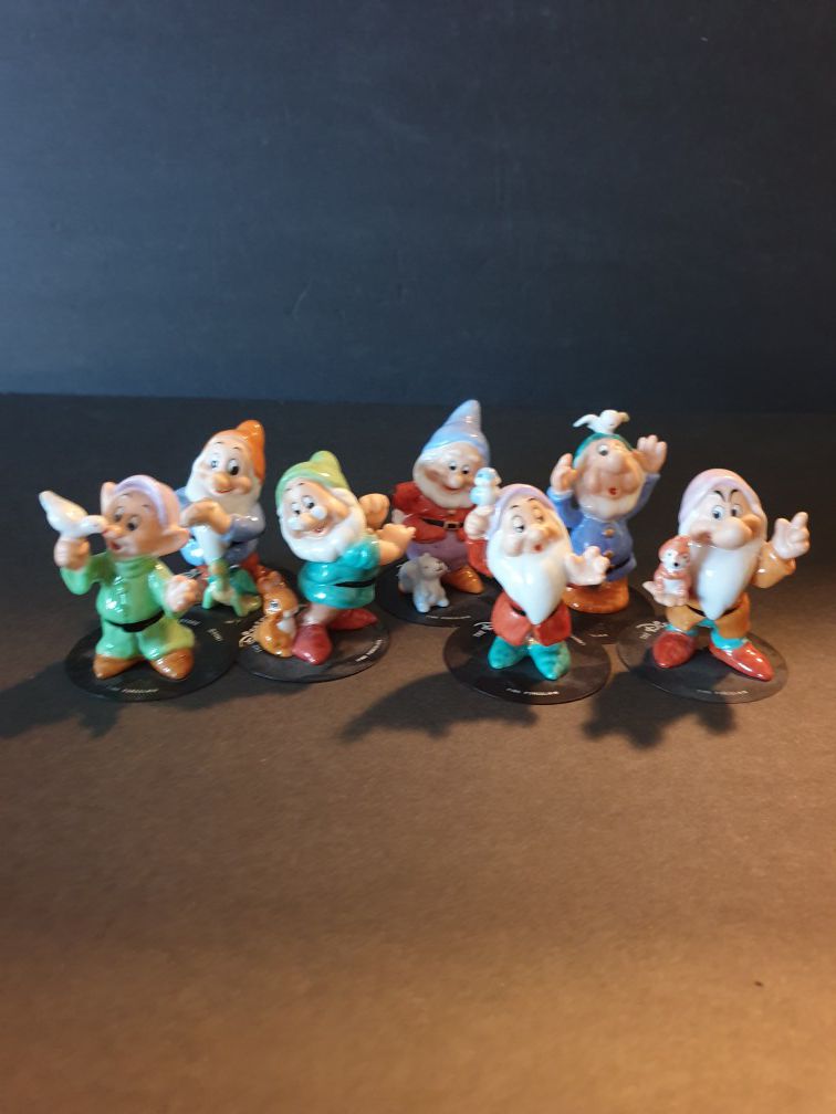 Disney Seven dwarfs ceramic figurines