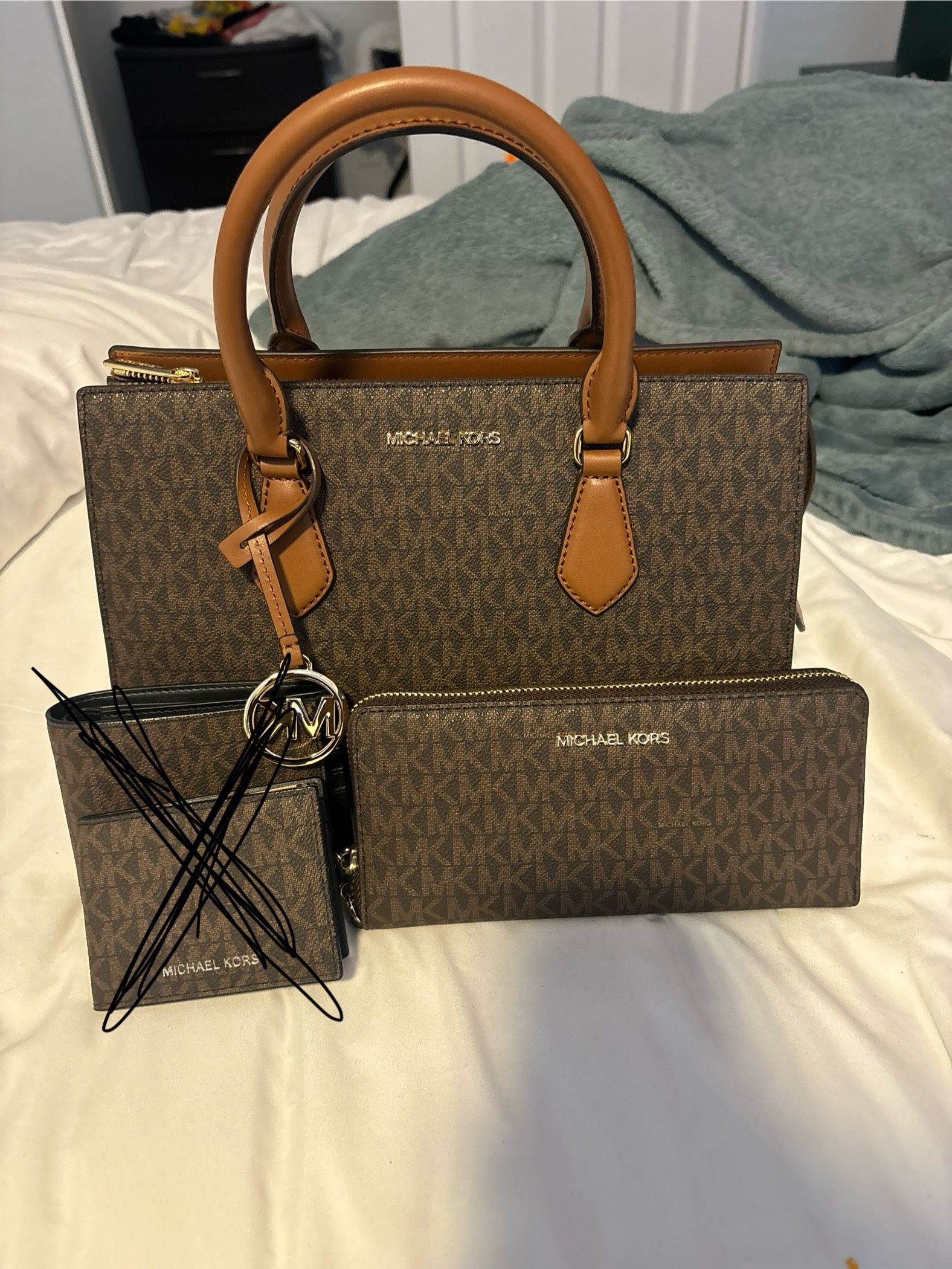 Brown MK Purse, & Wallet 