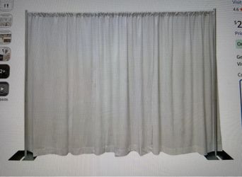 Portable pipe and drape backdrop kit 8ft x 10ft (white) - quantity 4 kits