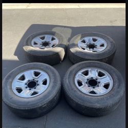 4 - 275x70r18 8x170 8x6.69 Dodge Ram Stock Rims With Tires !!