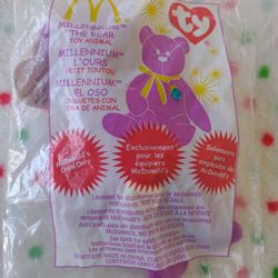 Vintage 2000 Ty Beanie Babies Millennium The Bear 🐻 Ty Beanie Babies McDonald's Crew Only 