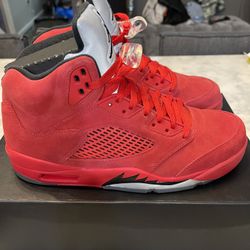 Jordan 5 Red Suede Size 9.5 2017 Deadstock