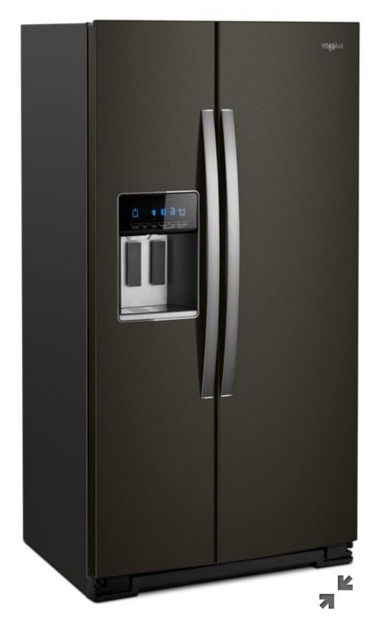 Whirlpool 21 cu. ft. Counter Depth Side-by-Side Refrigerator - Black Stainless Steel