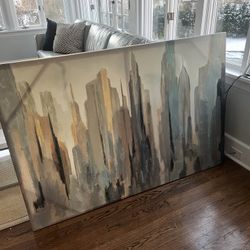 Modern Abstract Skyline Canvas Artwork