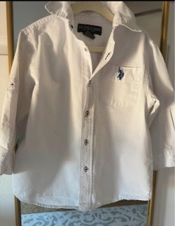 Boys U.S. Polo Assn. White Button-Down Shirt