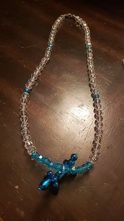 Turquoise and white necklace