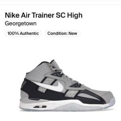 NIKE AIR TRAINER SC HIGH  WOLF GREY OBSIDIAN SIZE 6