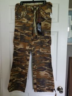 Miss Me cargo pants Camo with Bling women's