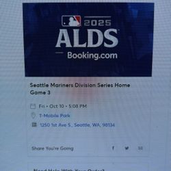 2 Club seats, Mariners ALDS GM 5 