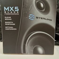 sterling MX5 black  5" powerd studio monitor