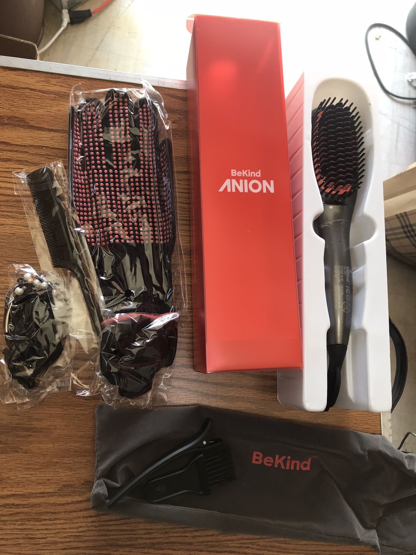 BeKind ANION Professional Anionic Hair Straightener &Straightening Brush Kit
