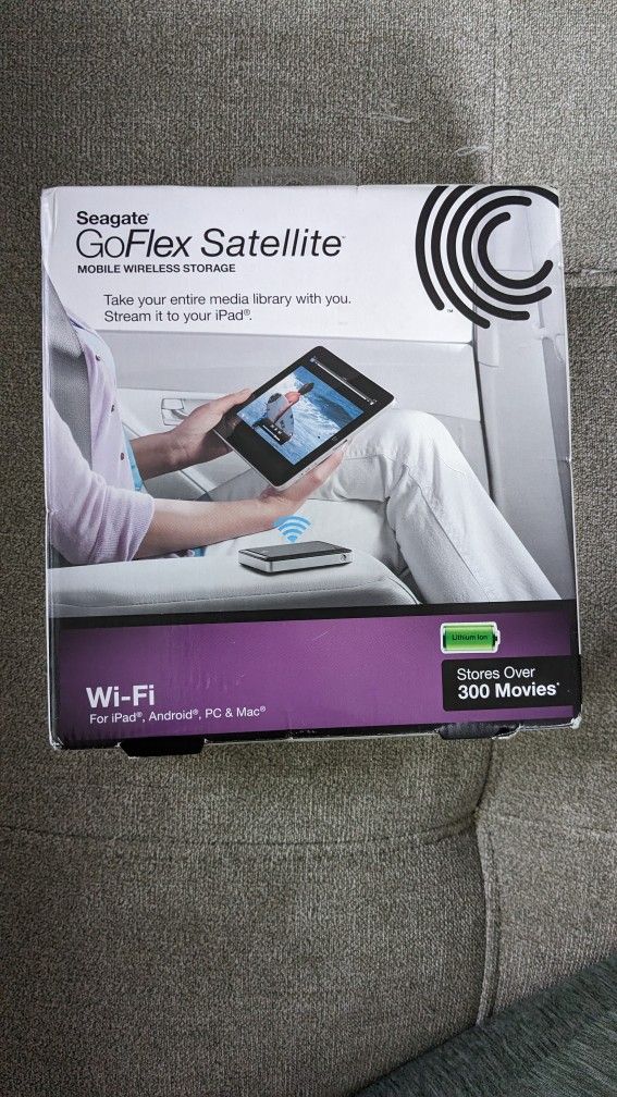 500gb Seagate GoFlex Satellite mobile wireless storage unit