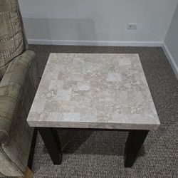 CONTEMPORARY MARBLE END TABLES AND COFFEE TABLE SET