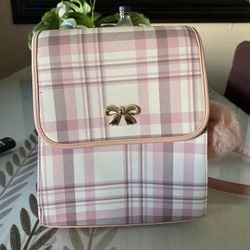 Pink Pattern Flap Backpack 