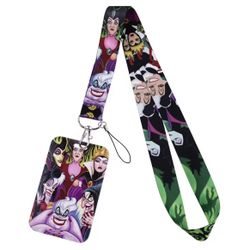Disney Villains  Lanyard Keychain Cardholder USB Holder