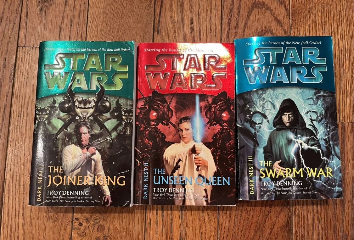 Star Wars Book Novel Saga Dark Nest Trilogy Paperback 3 Set Lot Vintage Y2K