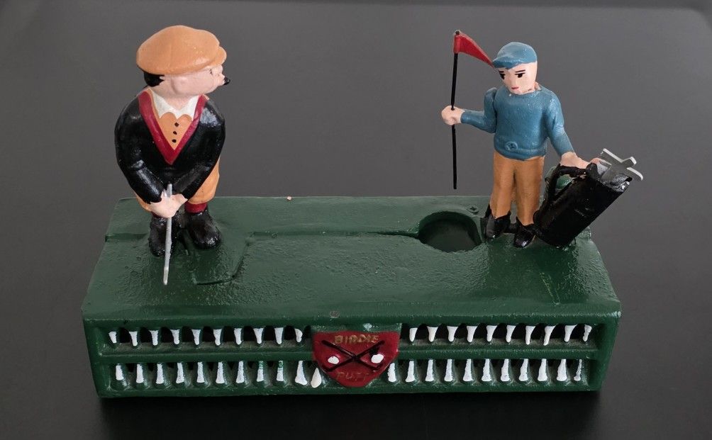 Vintage "Birdie Putt" Mechanical Coin Bank