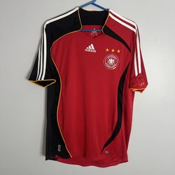 Germany National Team Jersey Mens Medium Red Adidas 2007 2008 Football 