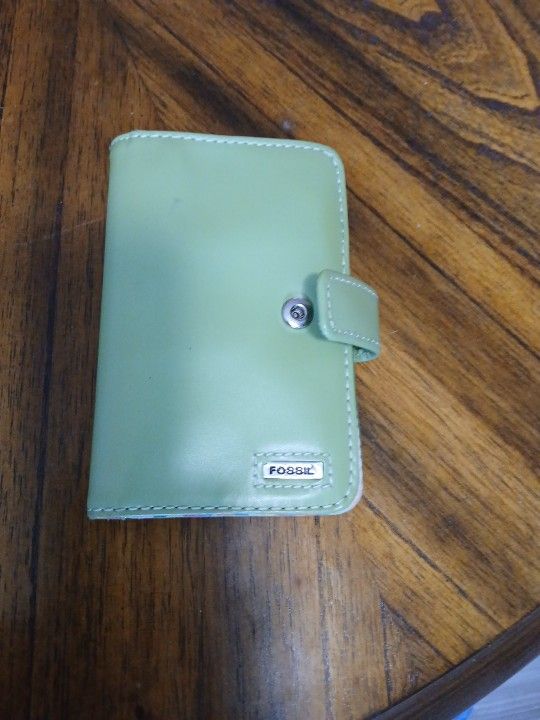 Fossil Address Book Lime Green