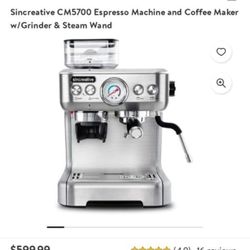 ESPRESSO MACHINE AND COFFEE MAKER