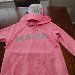 Large Pink Sweater And Trucker Cap