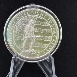 1 oz Right to bear arms .999 silver round