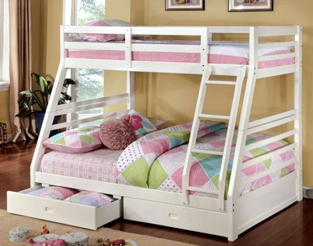 AshtonWhite 2-Drawer Wood Twin Over Full Bunk Bed
Coaster